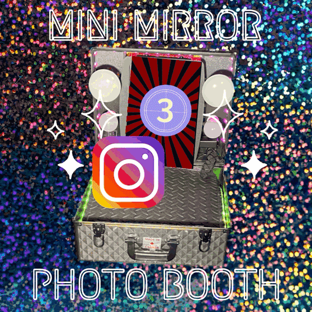 Mini mirror photo booth