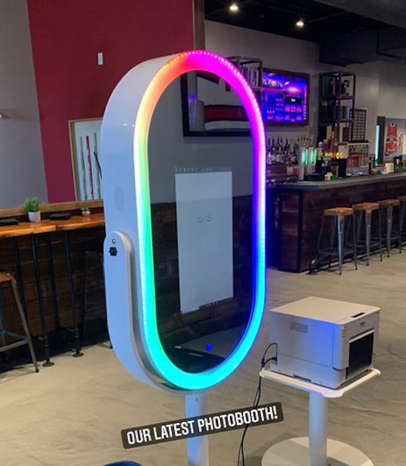 Mini mirror photo booth